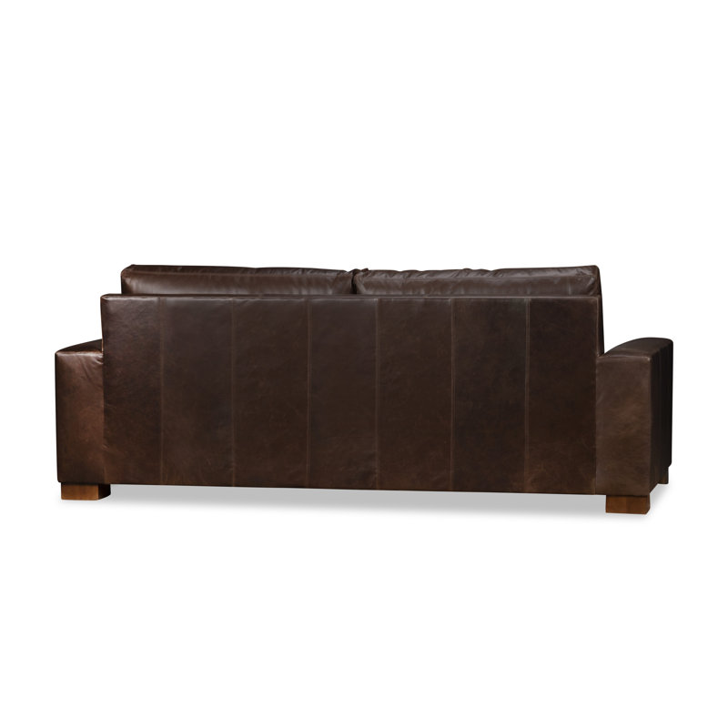 Joss & Main Jonie 91" Genuine Leather Sleeper Sofa Wayfair